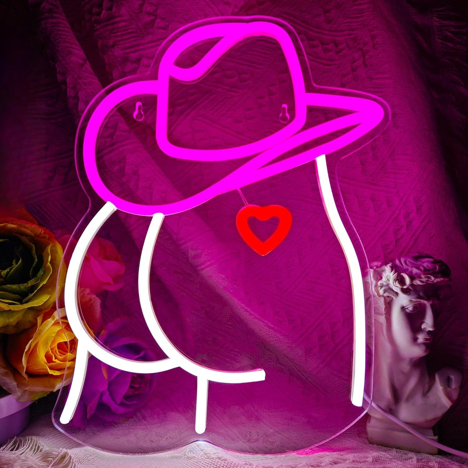 Party Games Christmas - Cowgirl Neon Sign Dimmable LED Light