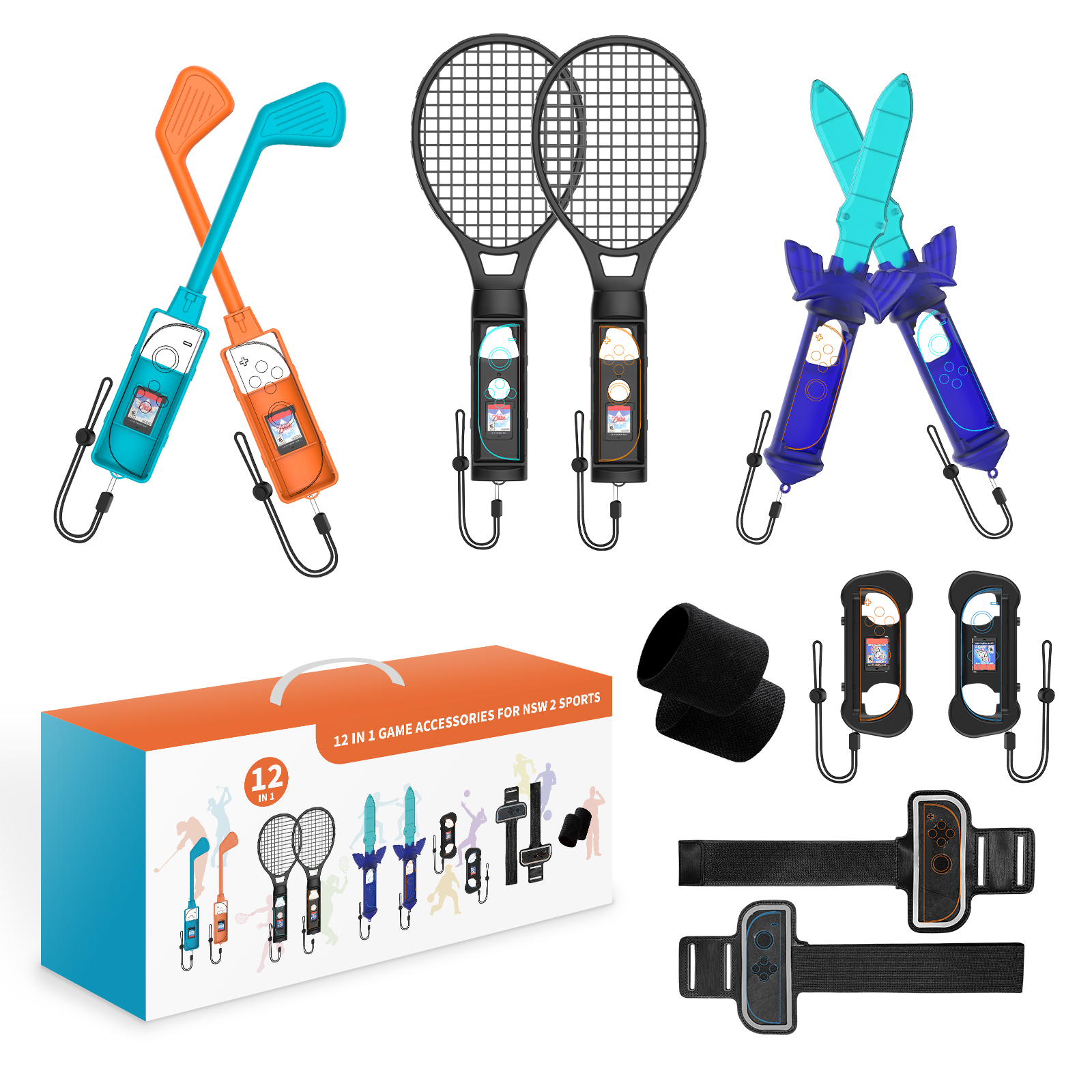 Party Games Switch 2 - 12 in 1 Sports Accessories Set