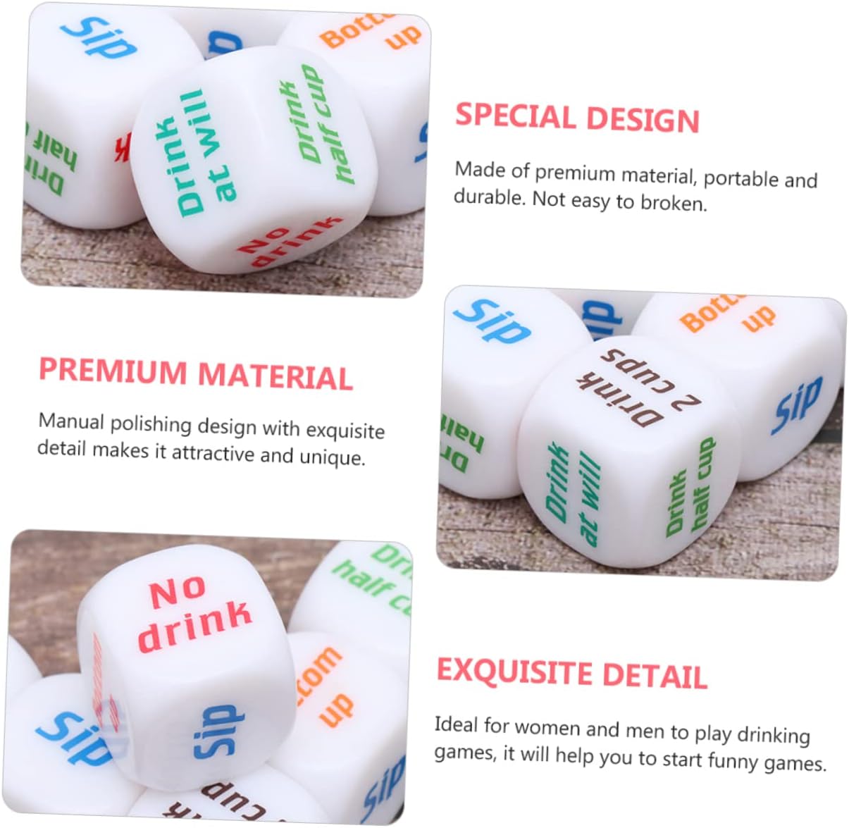 12Pcs Drinking Dice Rolling De – Party Games Bachelorette recenzja i cena