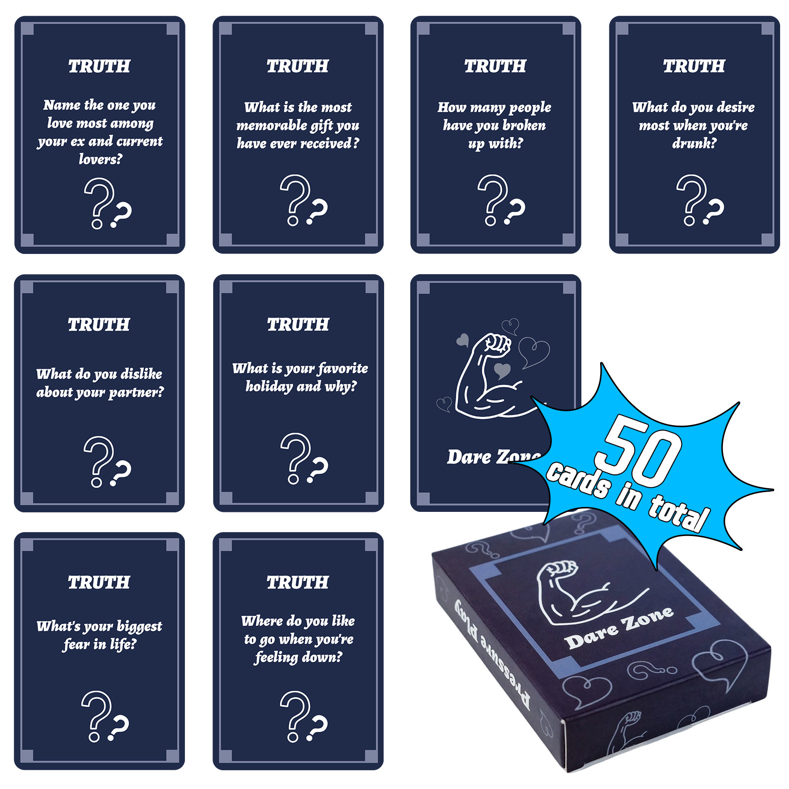 50Pcs Party Game Cards for Adu – Party Games Group recenzja i cena