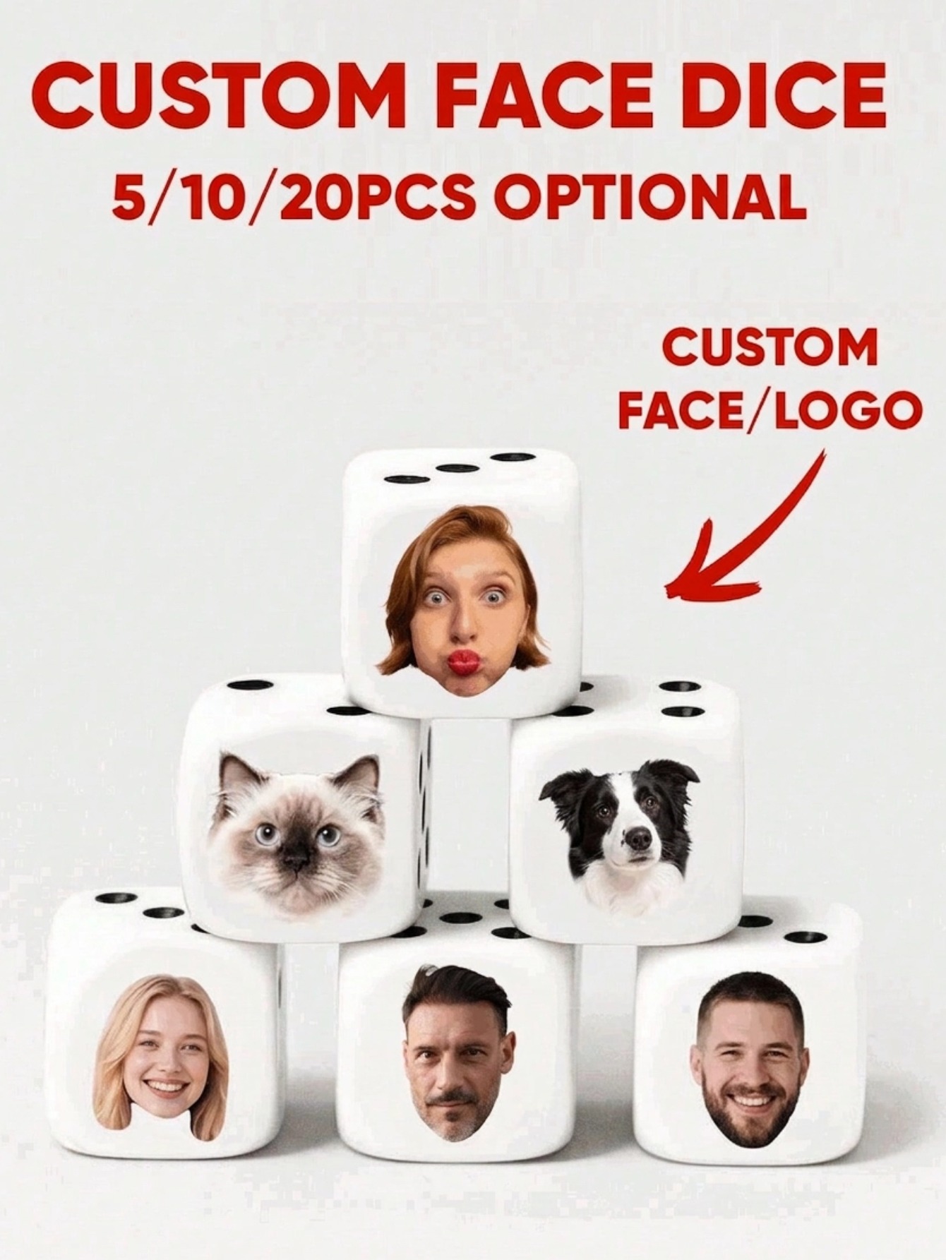Custom Face Dice Personalized  – Party Games Christmas recenzja i cena