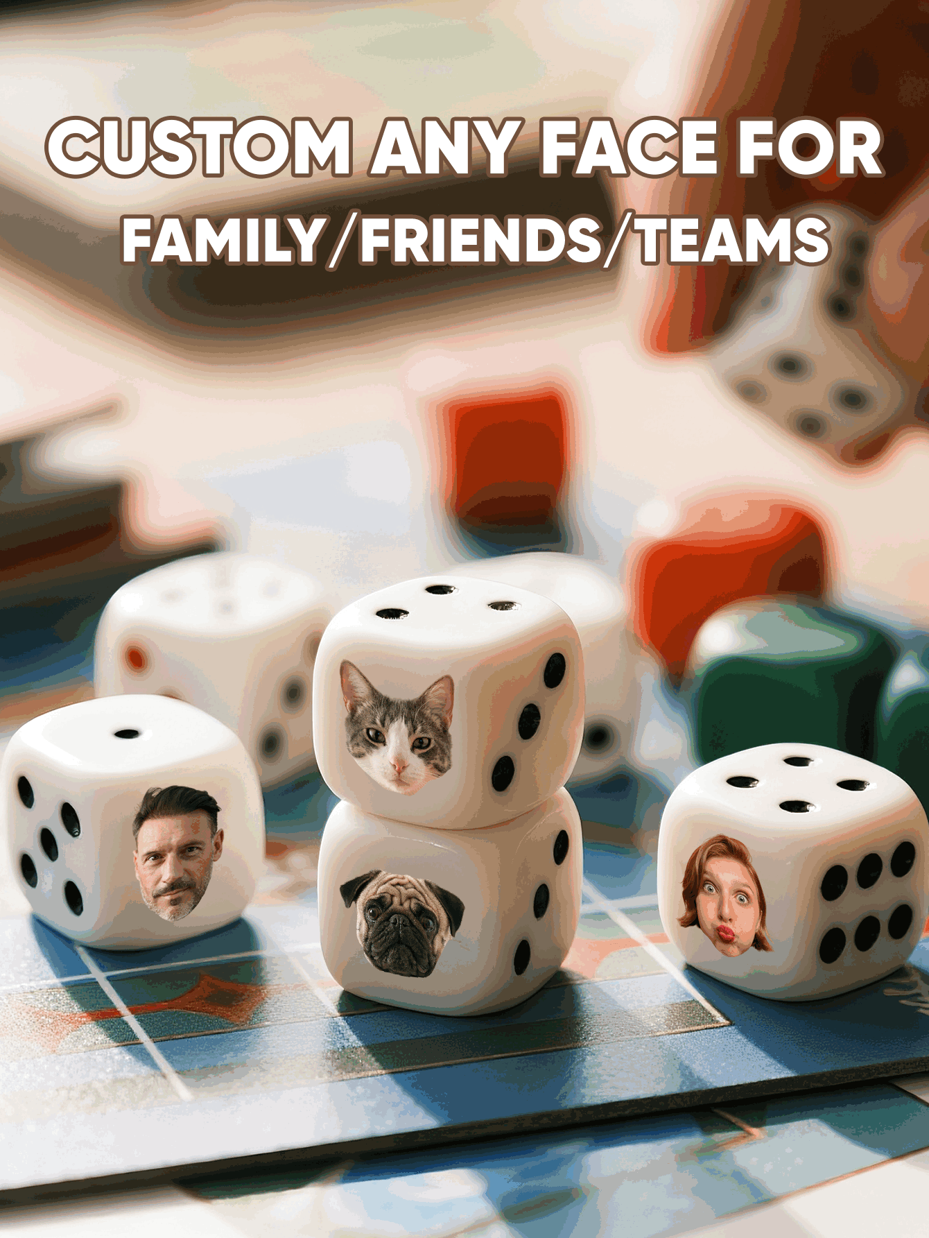Custom Face Dice Personalized  – Party Games Christmas recenzja i cena