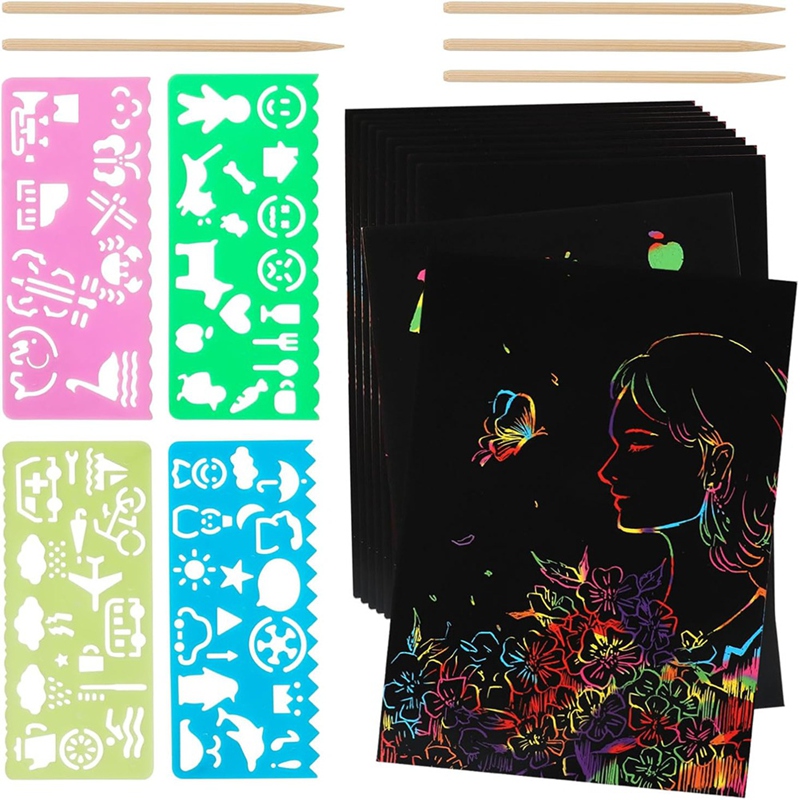 Scratch Paper Art Set, Black C – Party Games Kit recenzja i cena