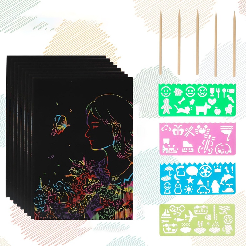 Scratch Paper Art Set, Black C – Party Games Kit recenzja i cena