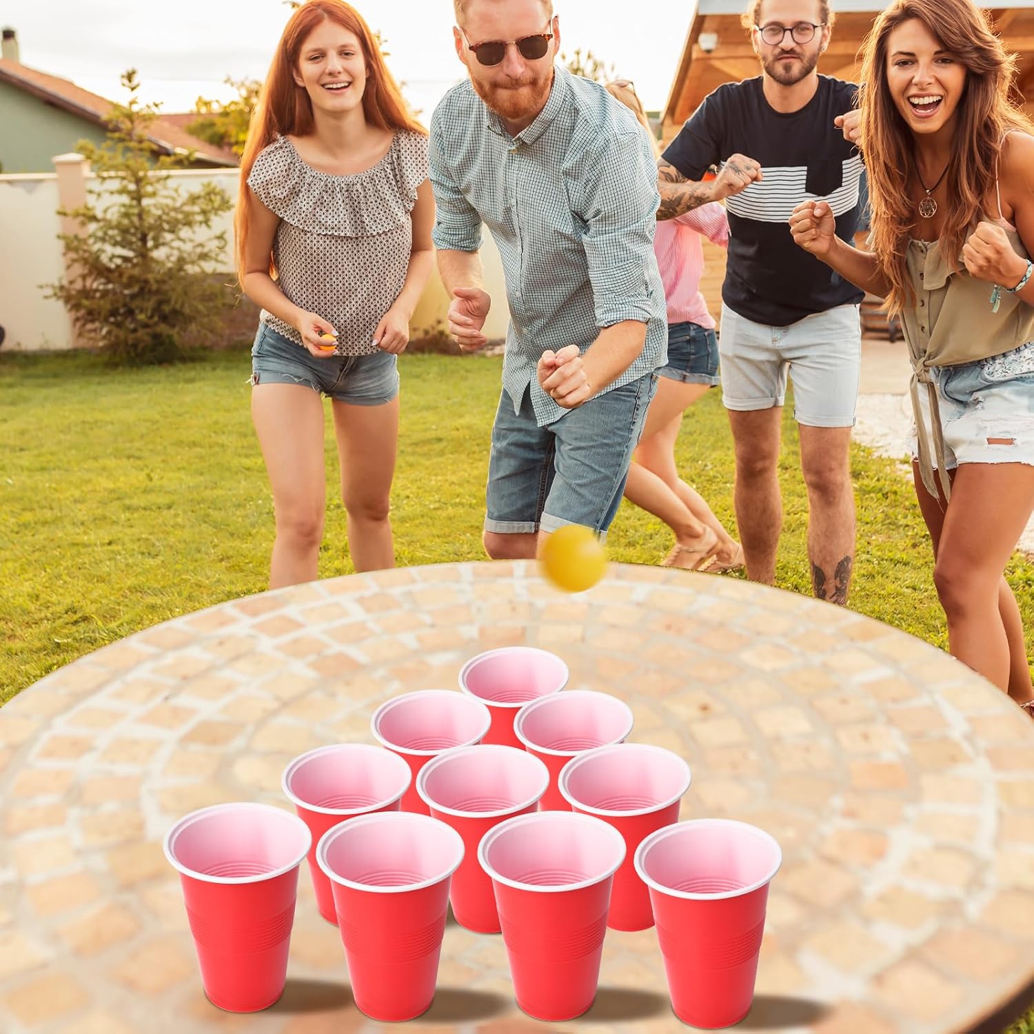 Cup Pong Game Set 22 Pcs 16 Oz – Party Games Jenga recenzja i cena