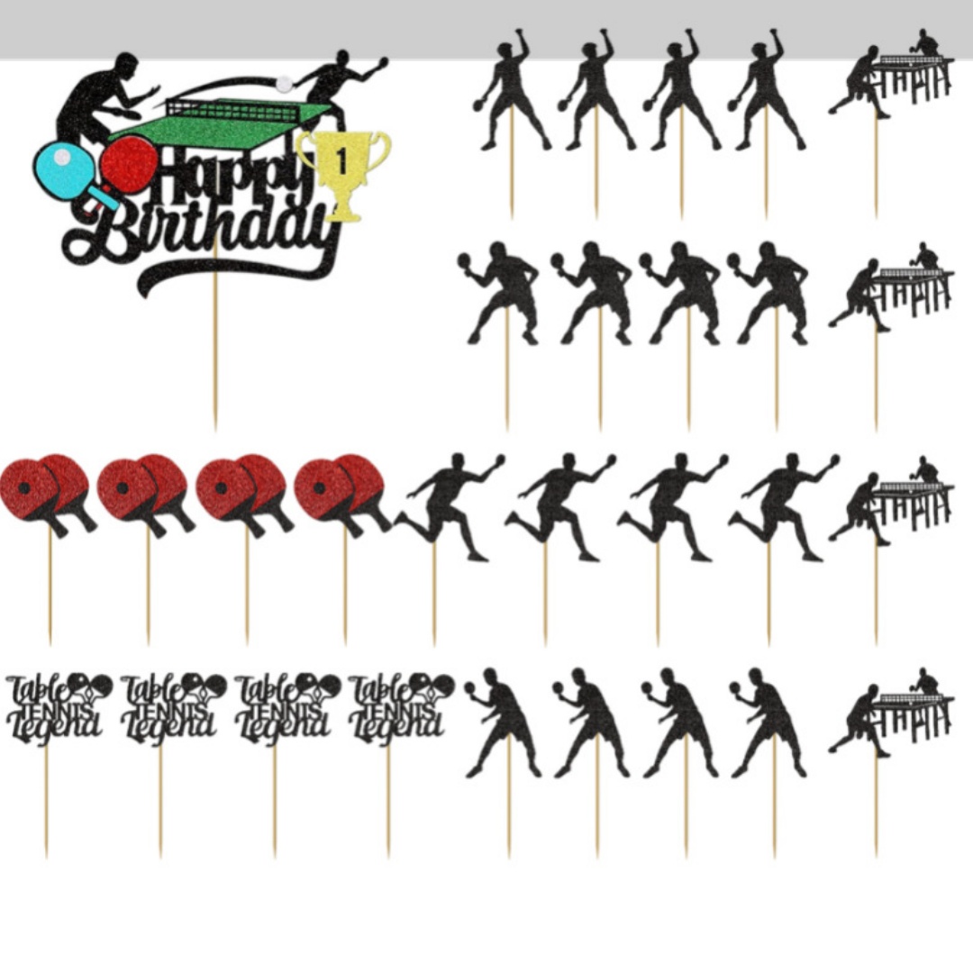 Ping Pong Cake Topper Happy Bi – Party Games Jenga recenzja i cena