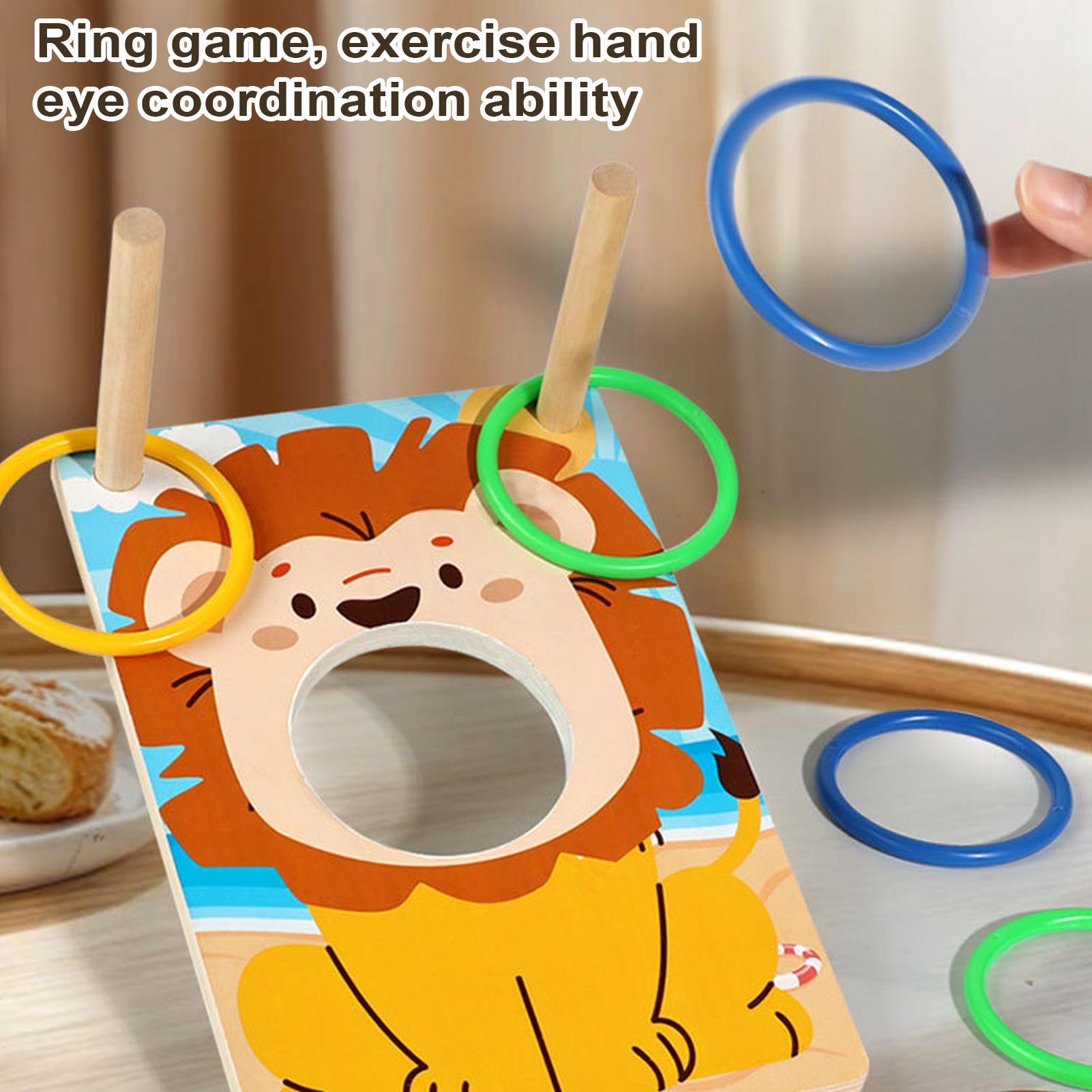 Wooden Bean Bag Toss Game Ring – Party Games Adults Indoor recenzja i cena