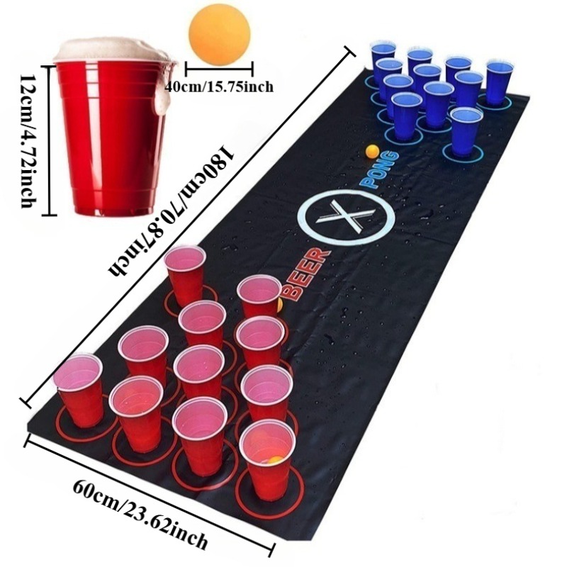 Beer Pong Table Mat Drinking G – Party Games Jenga recenzja i cena