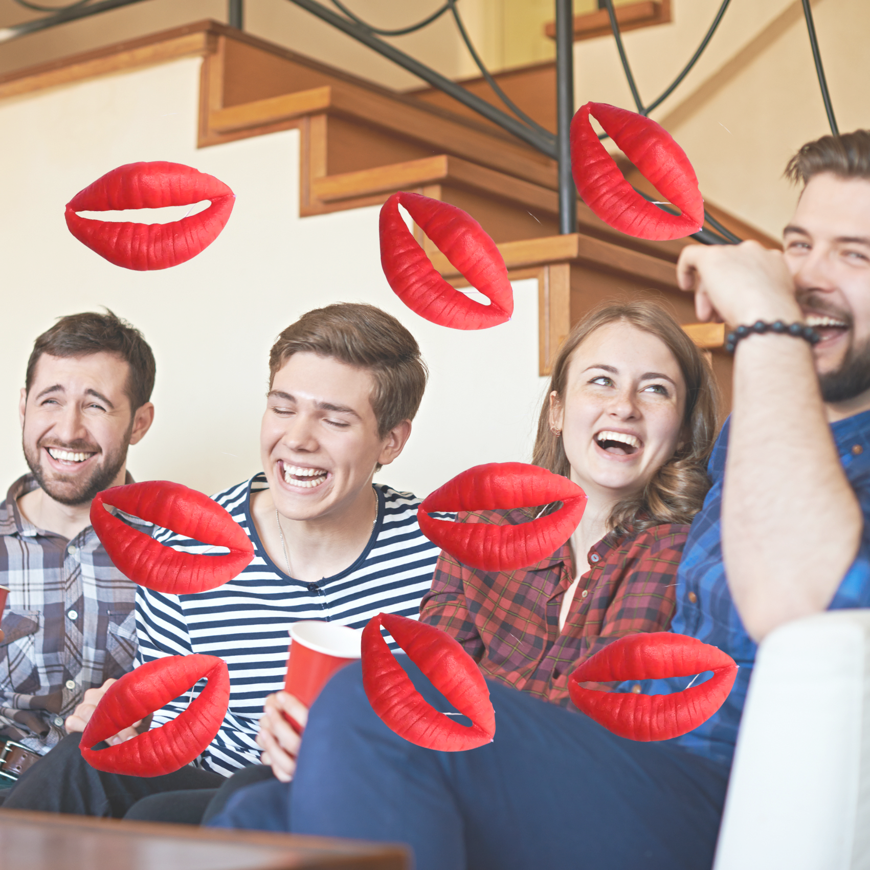4pcs lips props, wedding game  – Party Games Adults Indoor recenzja i cena